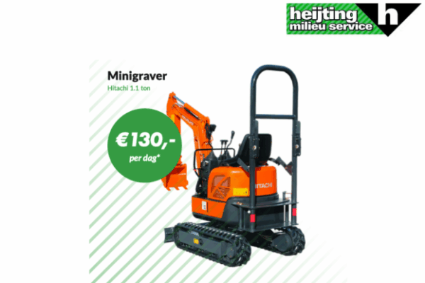 Graafmachine Minigraver 1.1 Ton